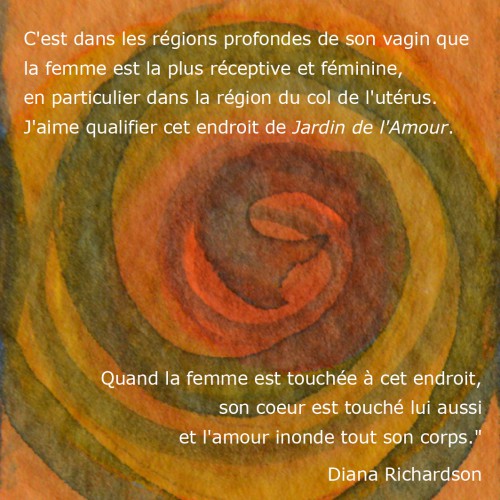 Retraite Making Love - citation de Slow Sex de Diana Richardson Spirale orange + citation de Slow Sex